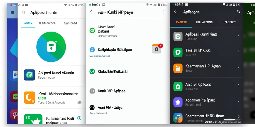 Antarmuka pengguna aplikasi Kunci Aplikasi 8364 yang ramah pengguna.