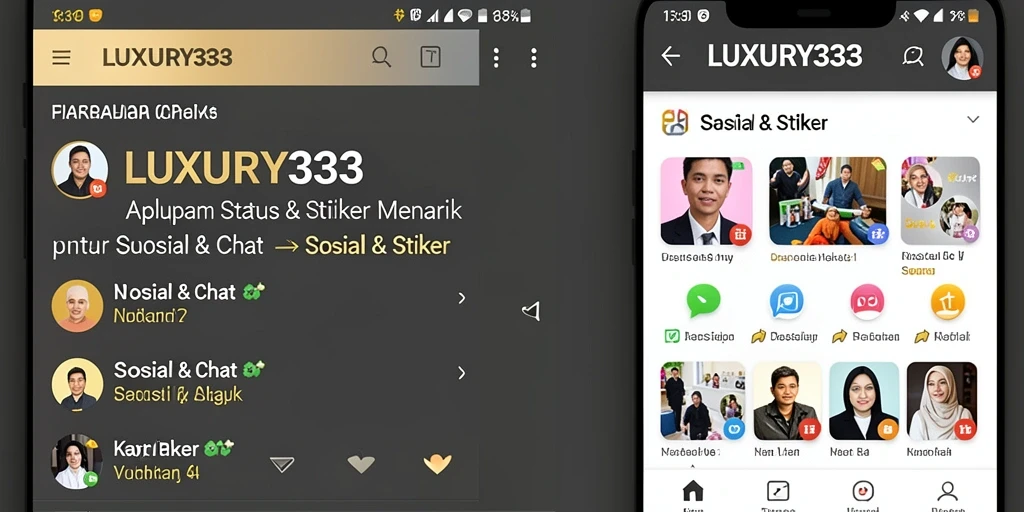 Tampilan antarmuka LUXURY333 yang menarik dan user-friendly.