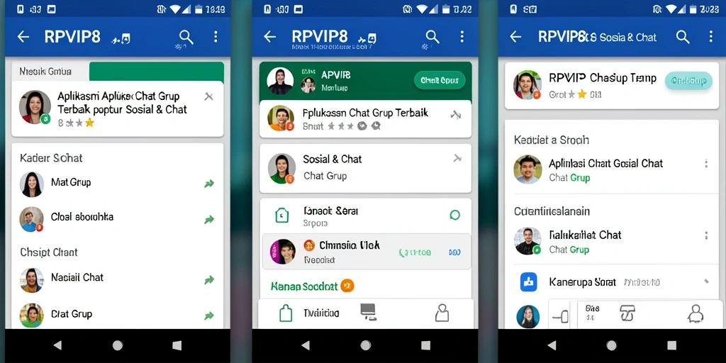 Antarmuka RPVIP8 yang menarik dan intuitif untuk chatting grup.