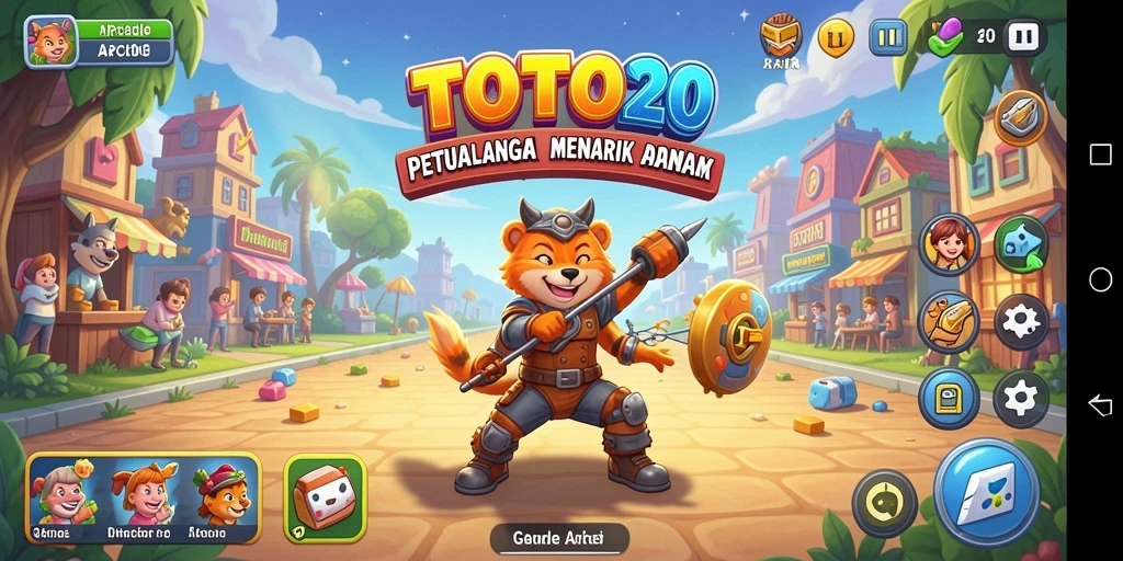 Menampilkan gameplay seru dan antarmuka menarik dari TOTO20.